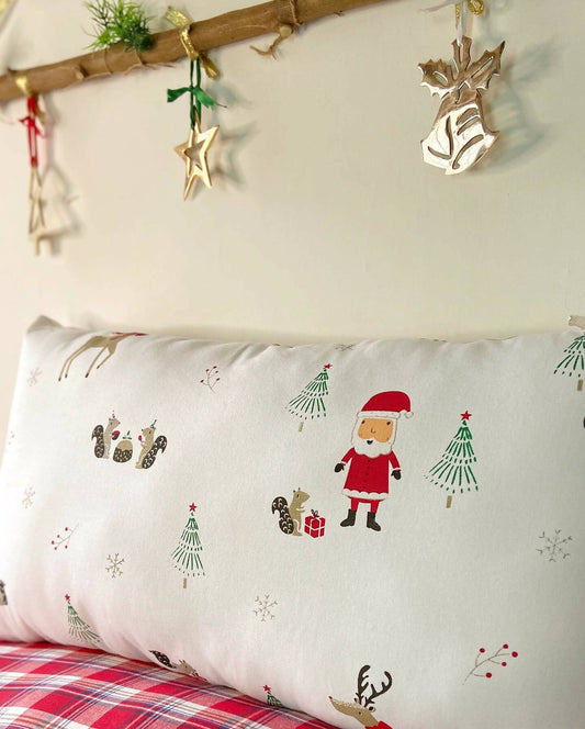 Santa Is Coming Lumbar Pillow