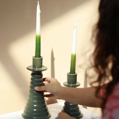 Ombre Candles and Coil Holder Set