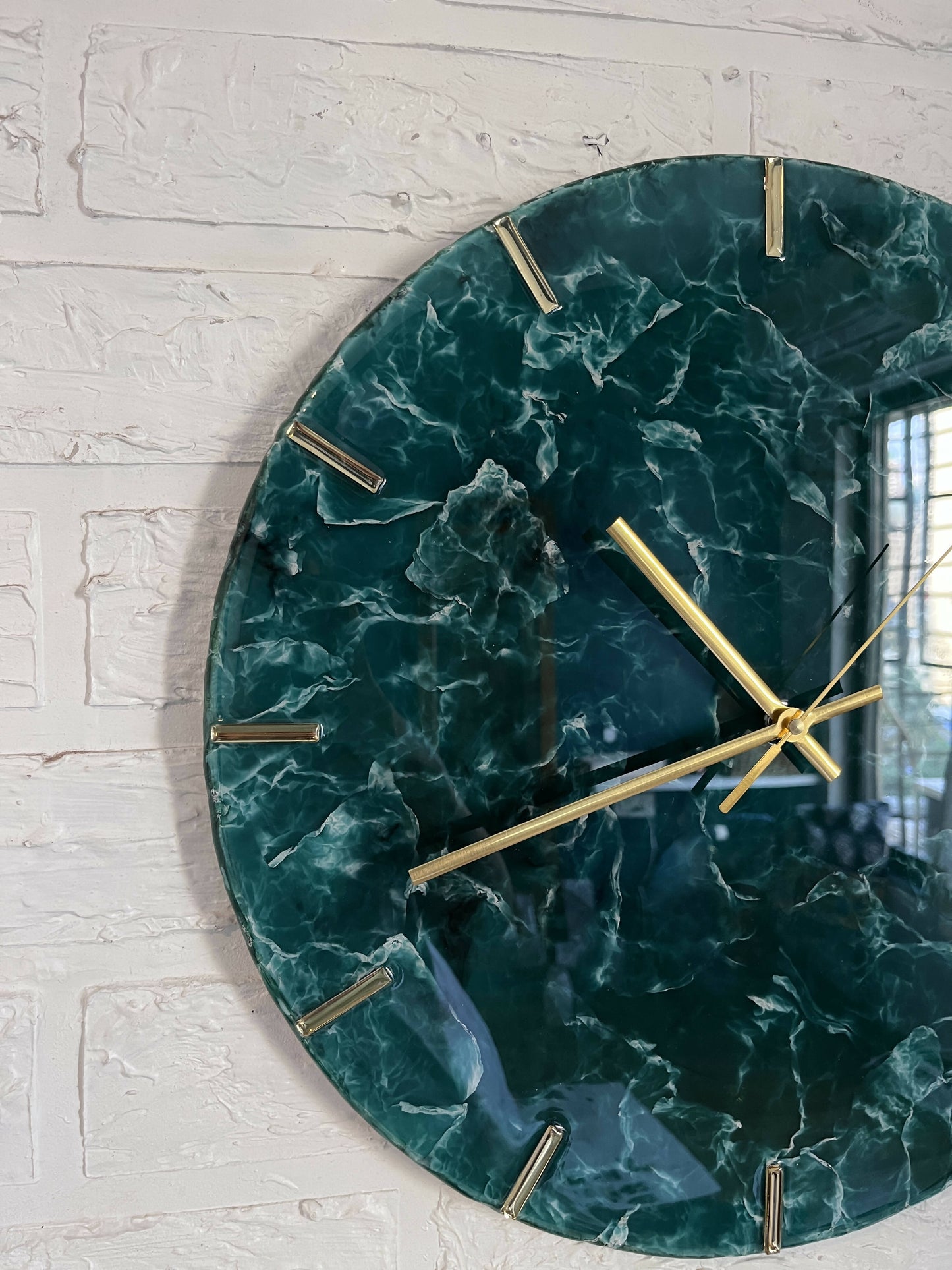 Emerald Marble Clock