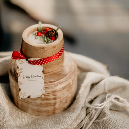 Wooden Bowl Candle