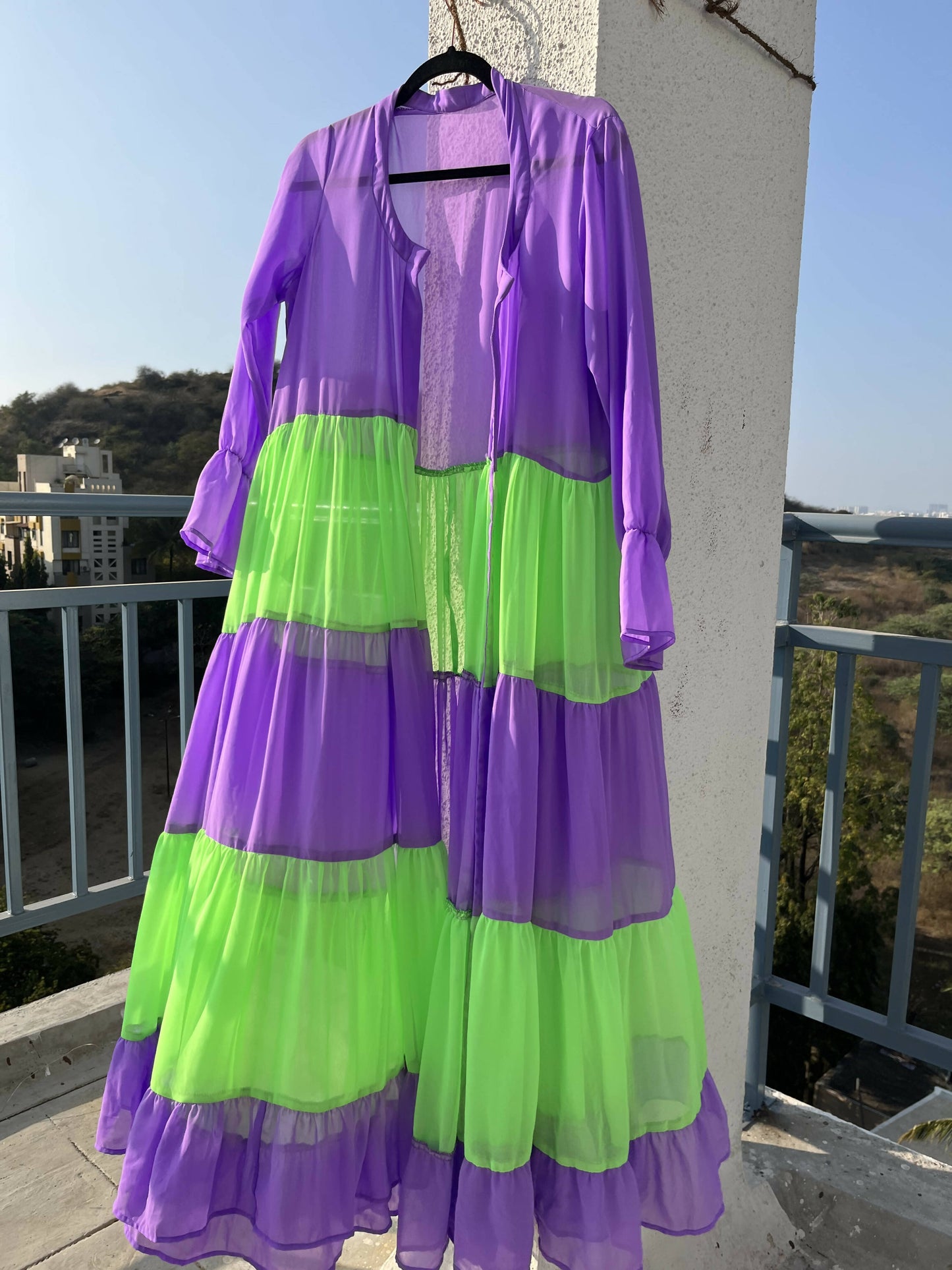 Purple & Green Superhero Cape