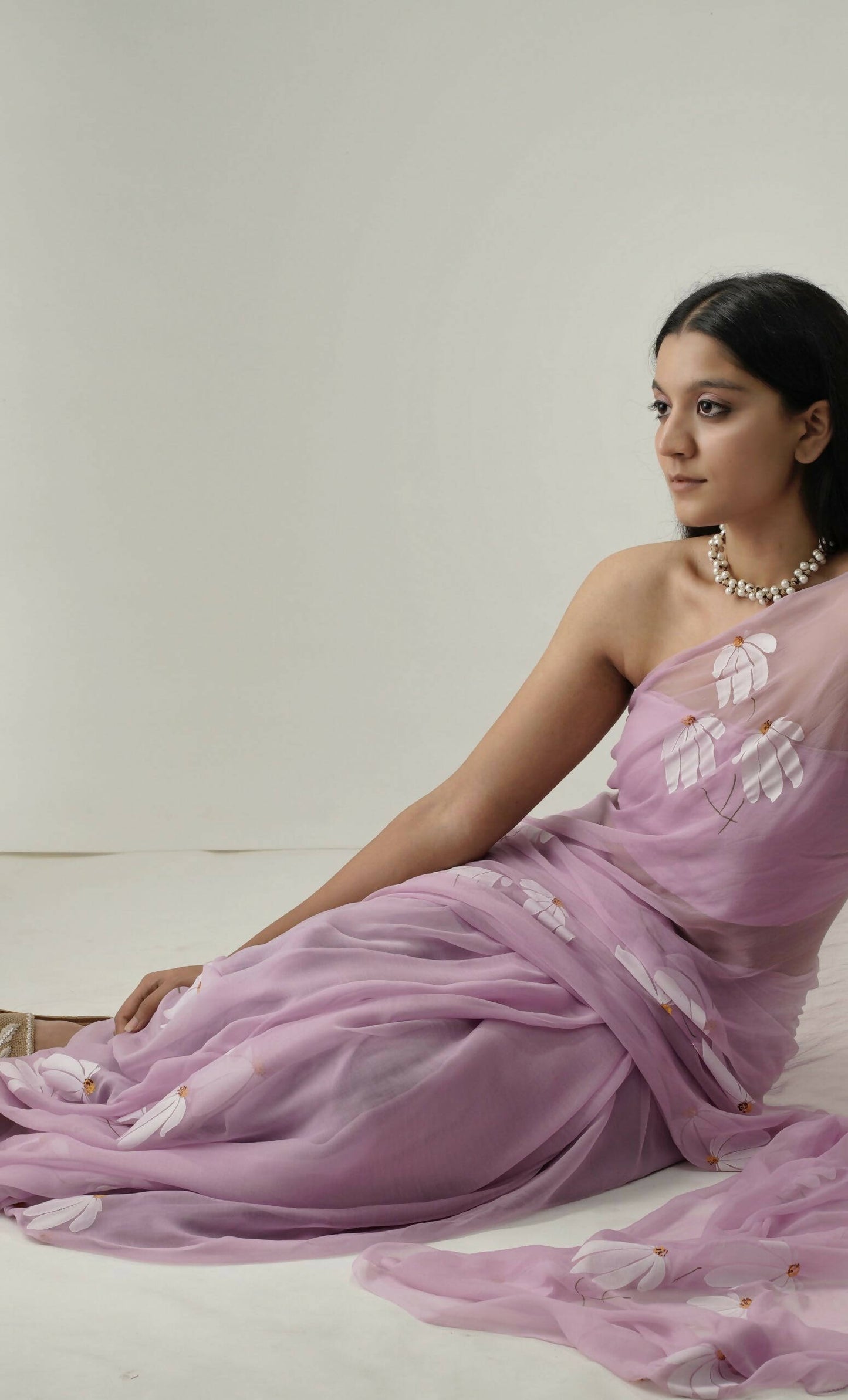 Half-Daisies Chiffon Saree