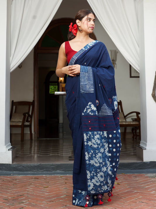 नीलिमा (Neelima) Indigo Saree