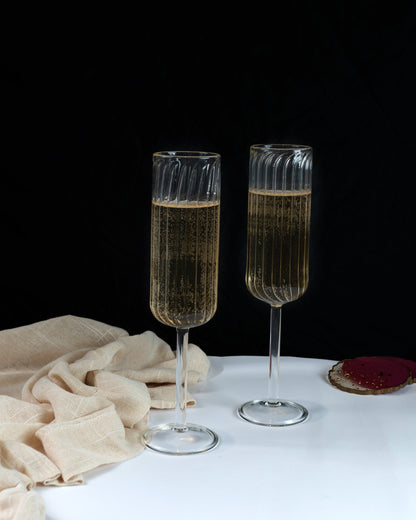 Fluted Champagne Glasses (Set of 2)