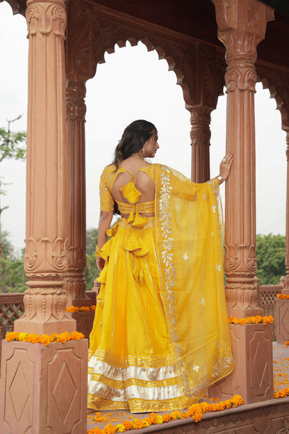 Shagun Haldi Silk Lehenga Set