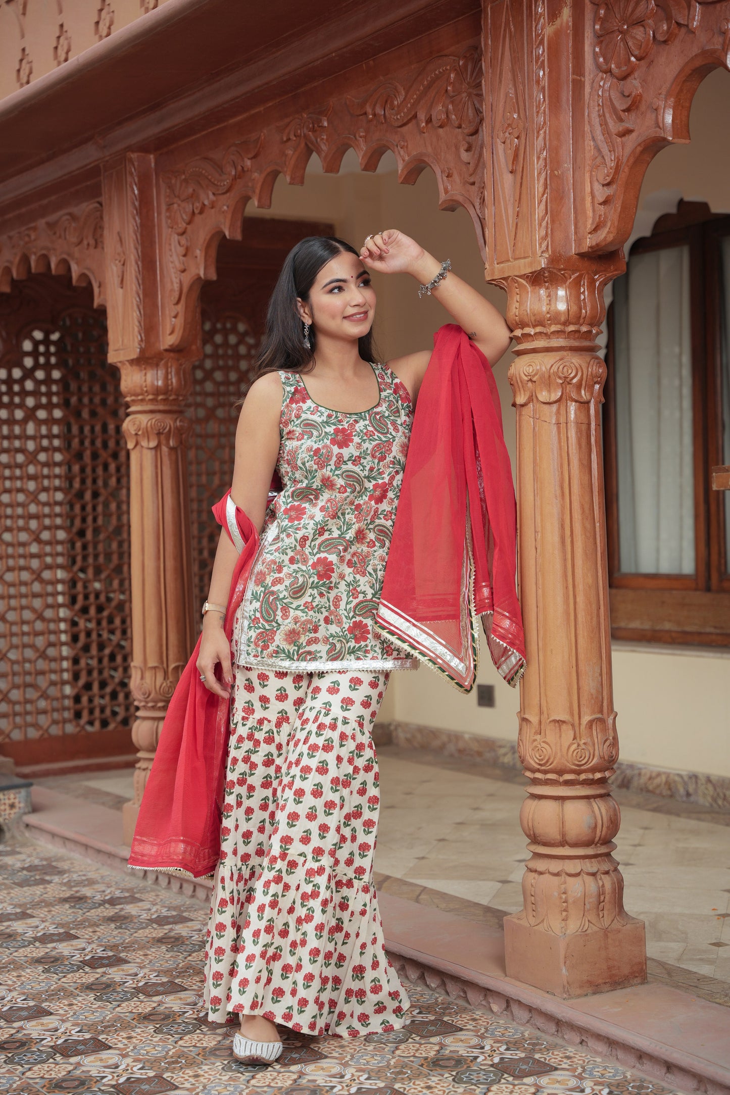 Daisy Cotton Sharara Set