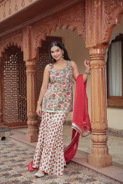 Daisy Cotton Sharara Set