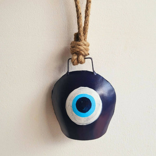 Evil Eye Cow Bell - Blue