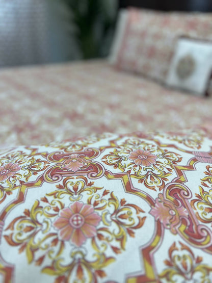 King Size | 90*108 Inches | Pink Pattern