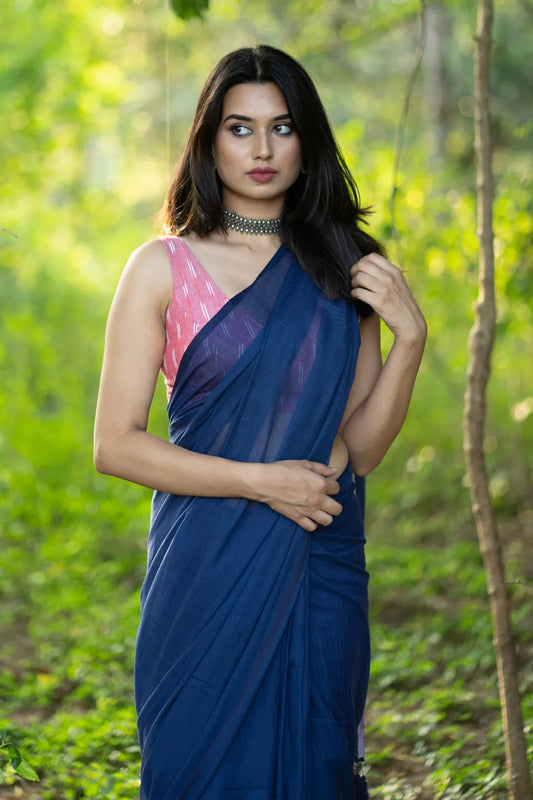 Midnight Dream Dark Blue Saree