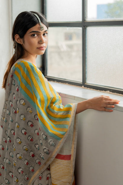 Bold Boomai Chanderi Saree