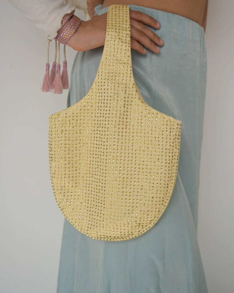 Mellow Yellow Rhinestone Bag