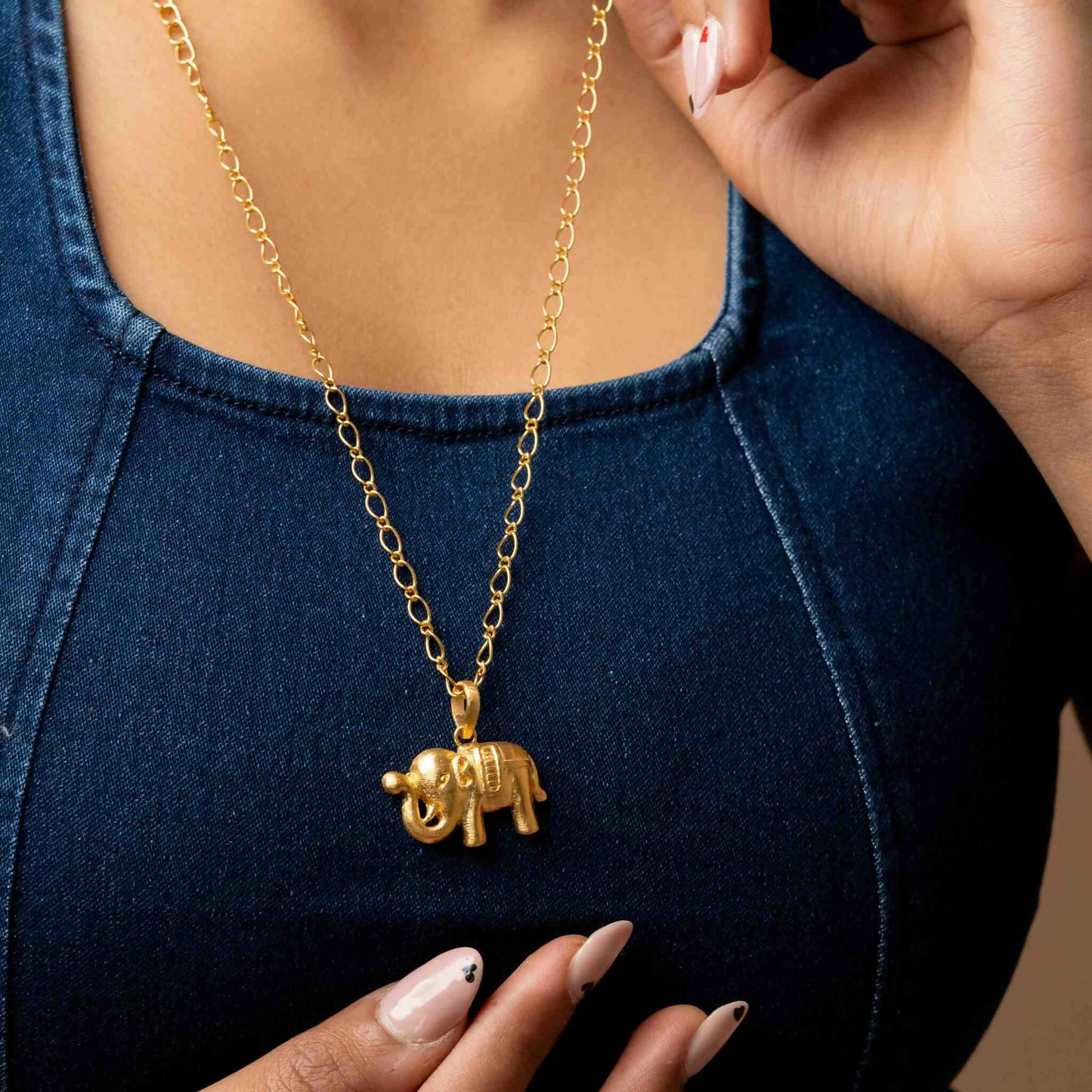 Haathi Locket Gold Neckchain