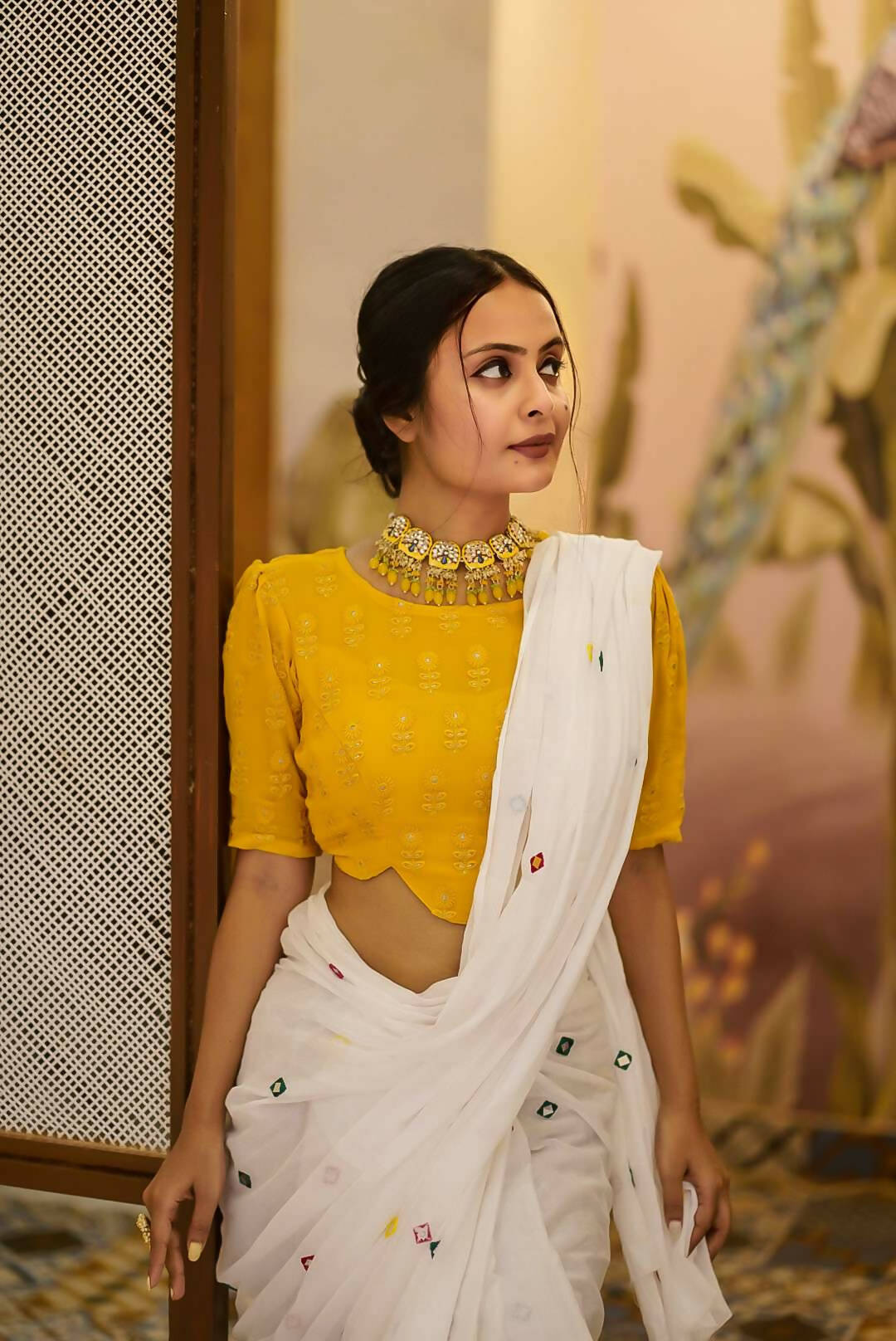 White Bee Saree