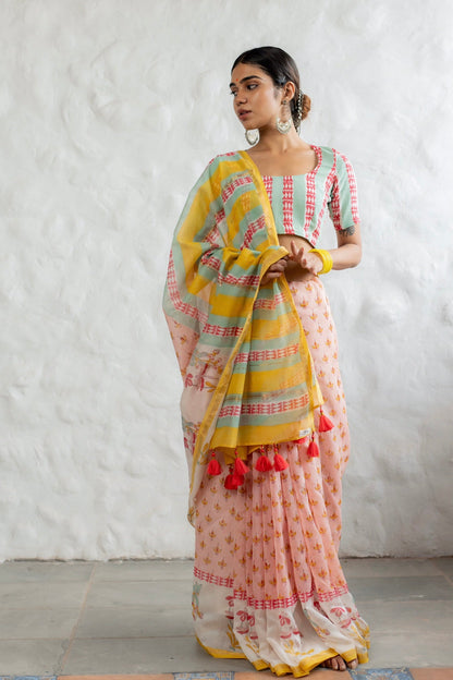 Amaltas Chanderi Saree