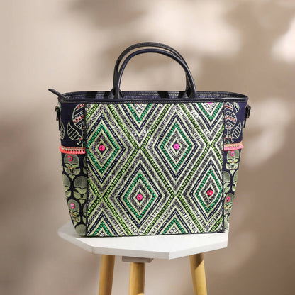 Lively Navy & Lime Mini Bucket Bag