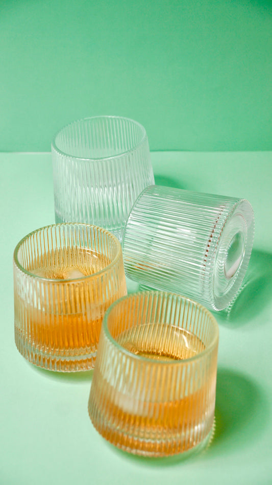 Rolling Fluted Whiskey Glass