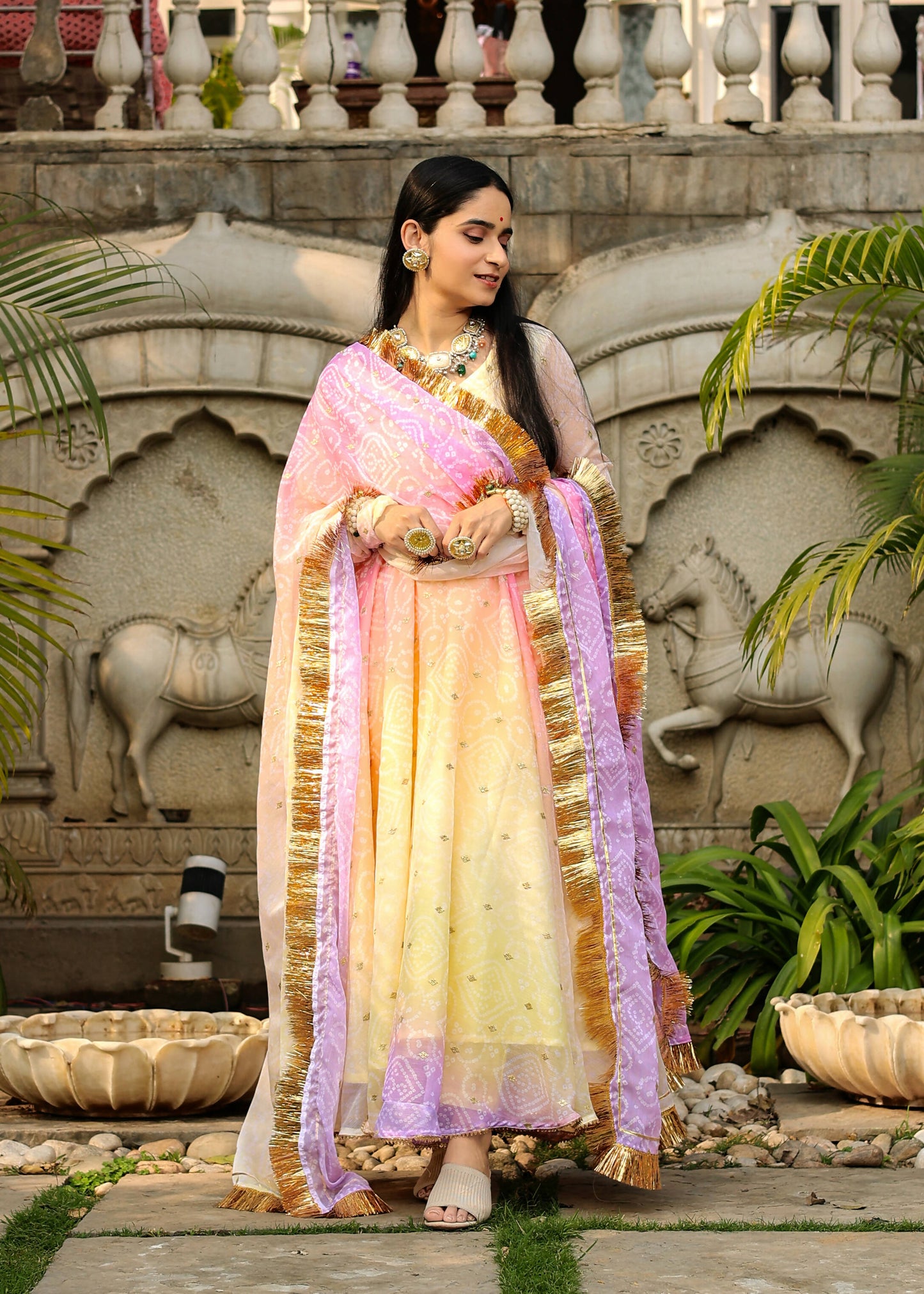 Laado Multi Bandhani Set