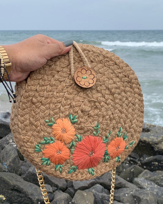 Peachy Orange Full Moon