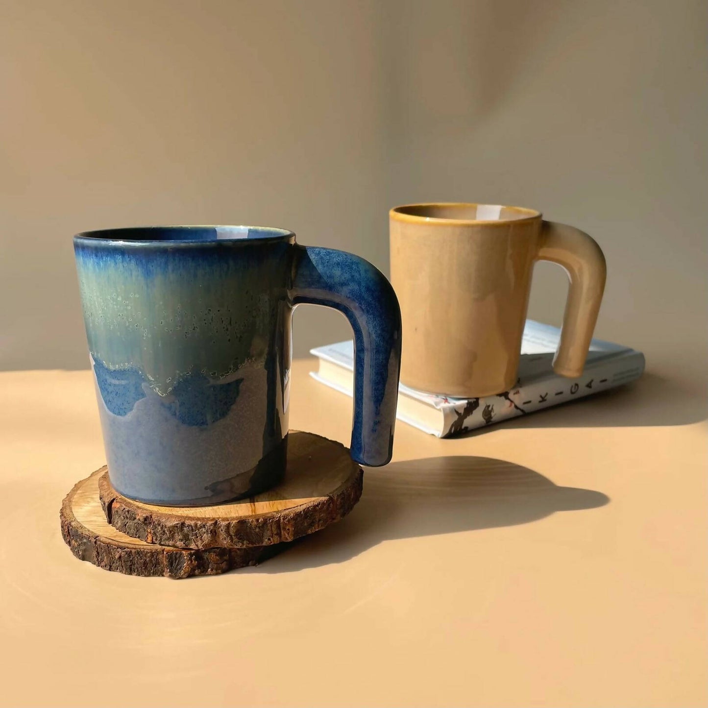 Blue Waves and Salted Caramel Coffee Mug (Set of 2)