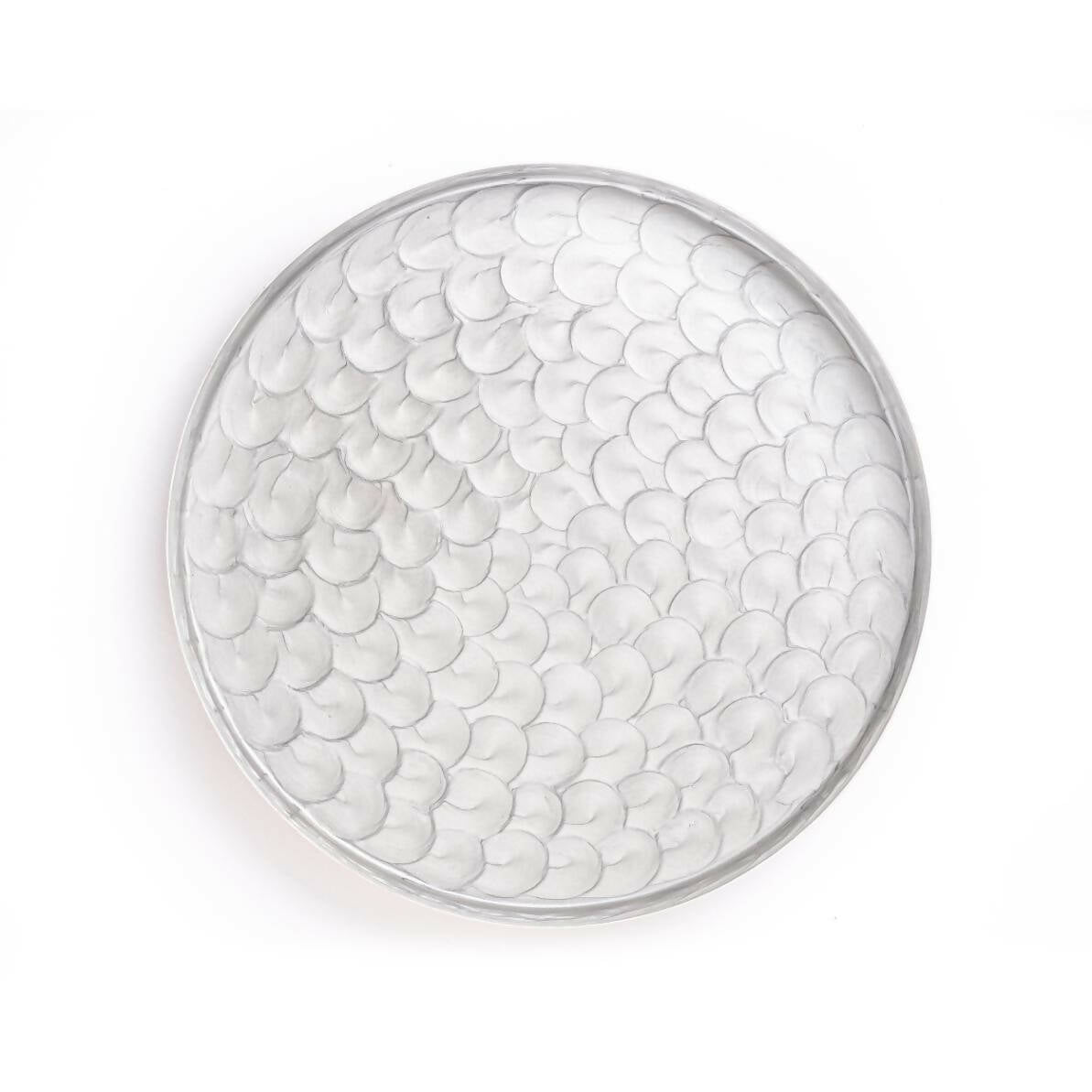 Tray Metal - Shell Grey Round