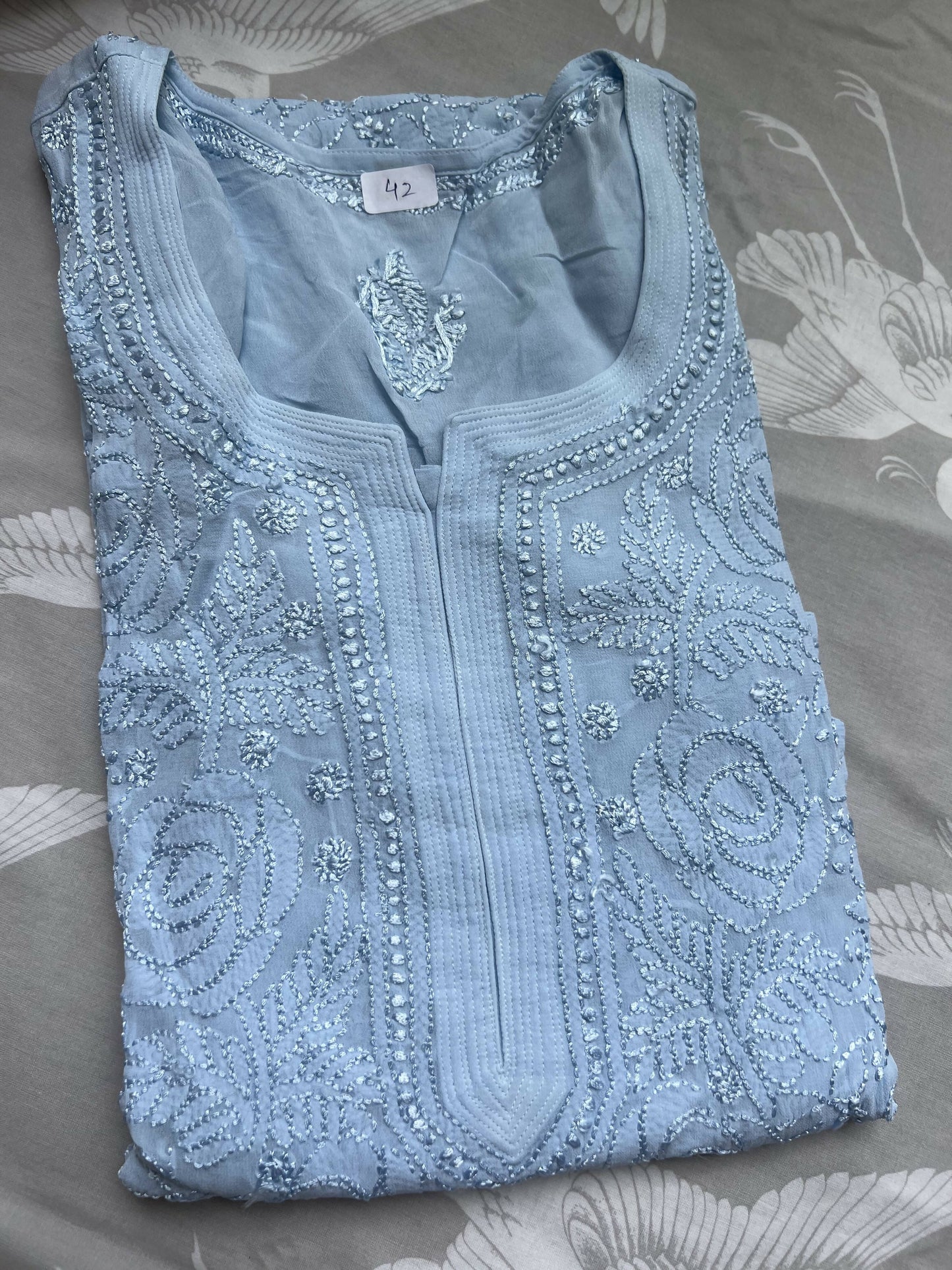 Viscose Georgette Chikankari Kurti