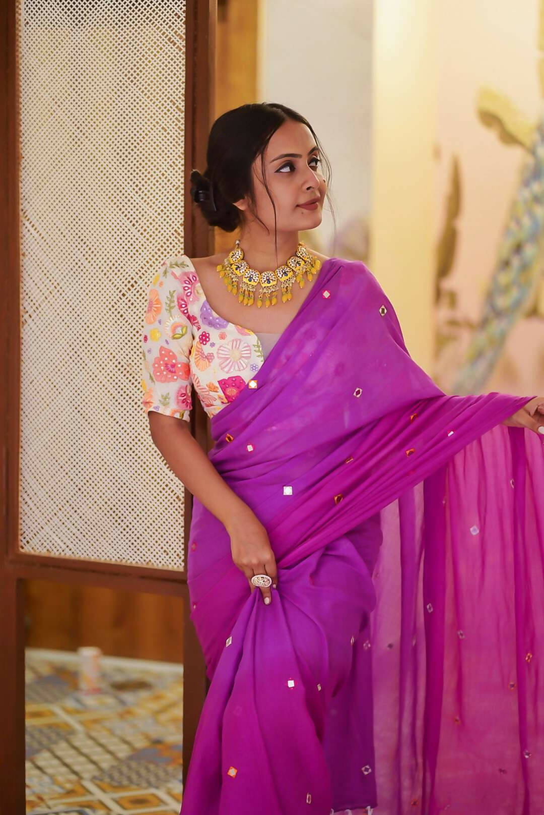 Purple Bee Saree