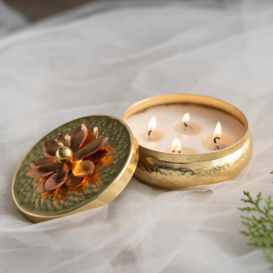 Gold Multi-wick Tart Scented Candle - Mocha Coffee