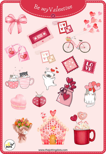 Be my Valentine Sticker Sheets