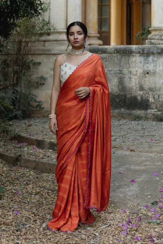 Lily Sequins & Gold Zari Weave Saree