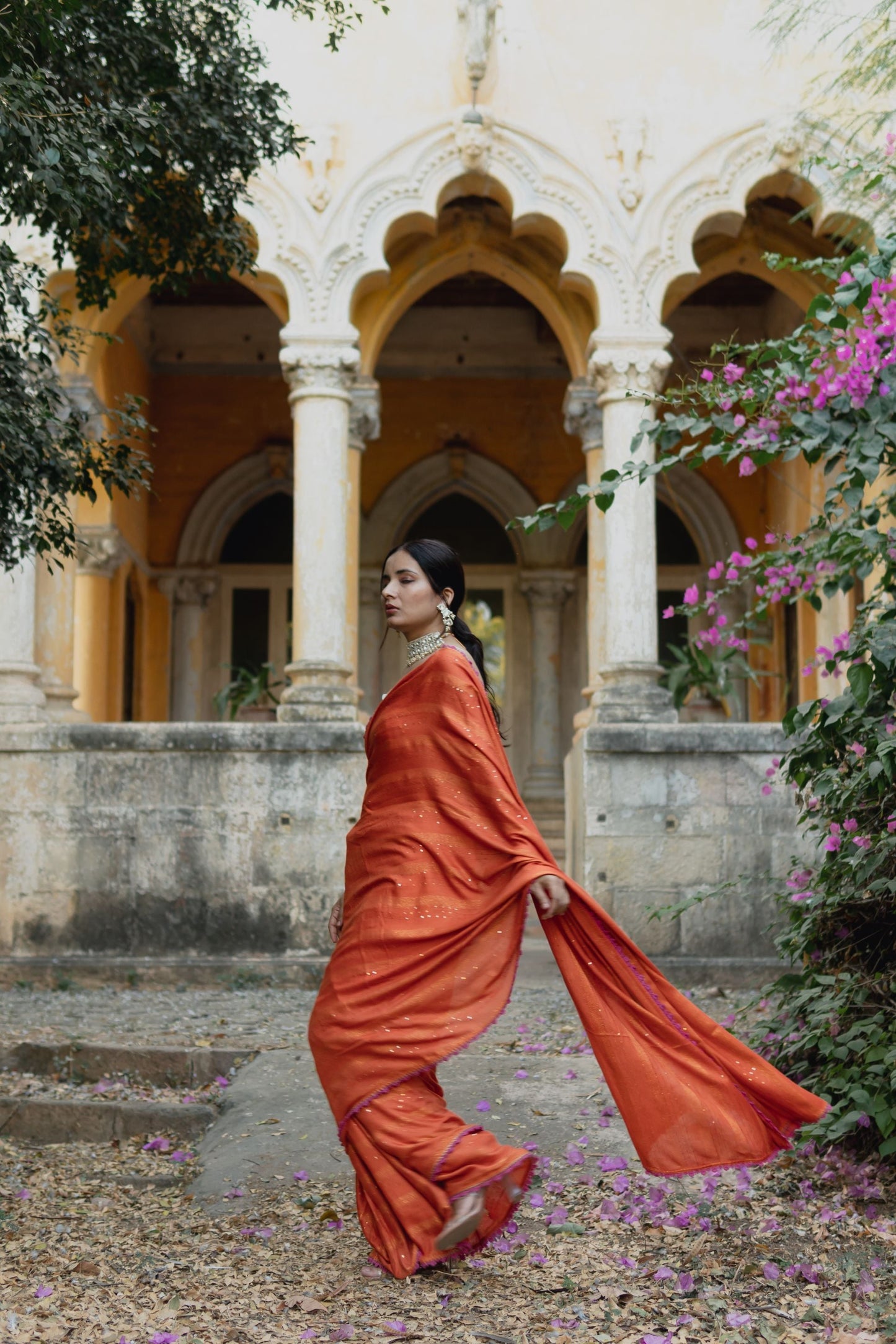 Lily Sequins & Gold Zari Weave Saree