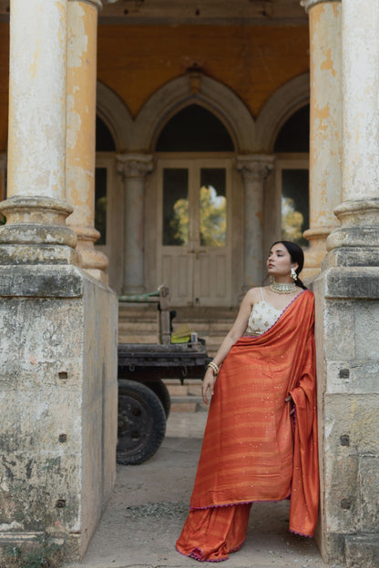 Lily Sequins & Gold Zari Weave Saree