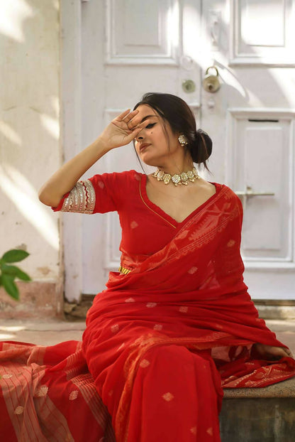 Red Gold Blouse