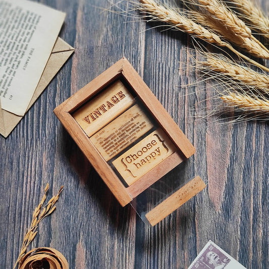 Words Mini Rubber Stamp Set