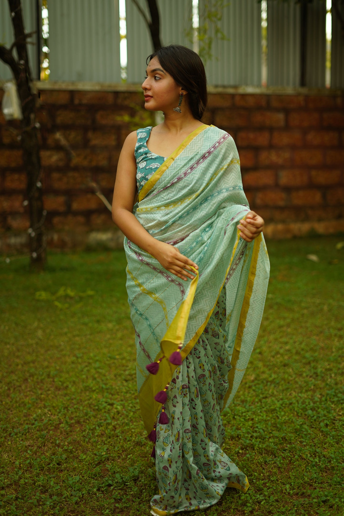Rimjhim Rimjhim Chanderi Saree