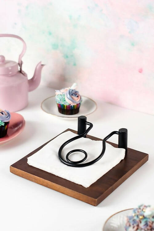 Napkin Holder Black Ring