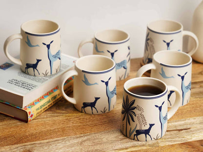 Alive Deer Mugs (Set of 6)