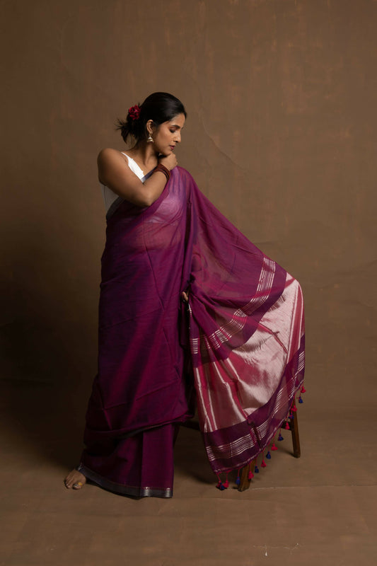 Eternal - Zari Saree With Tassels