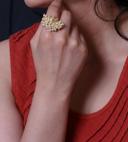 Padmini Gold Plated Brass Ring