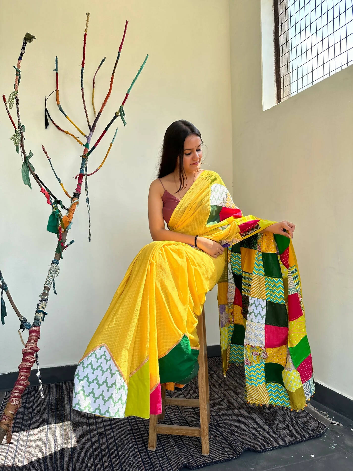 अतरंगी Saree Yellow