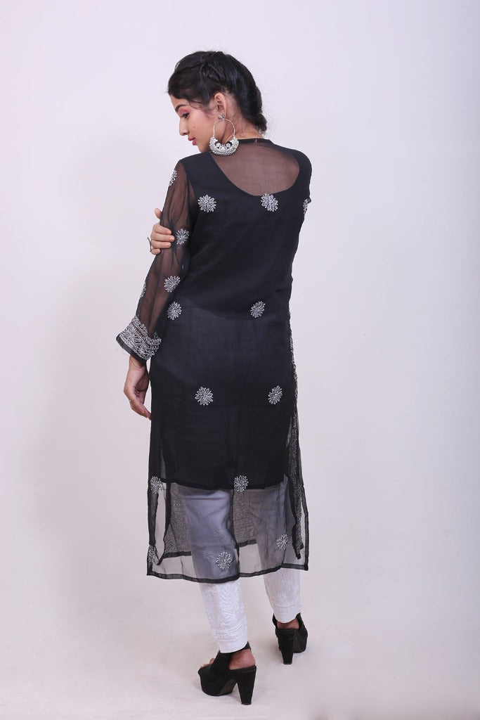 Leher Chikankari Kurti