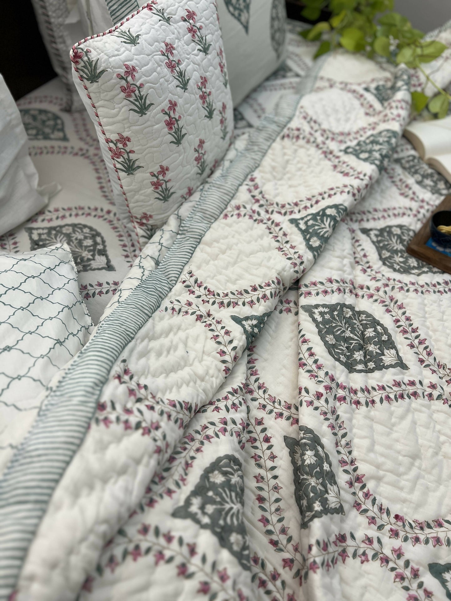 Reversible Hand Block Quilt | Grandeur