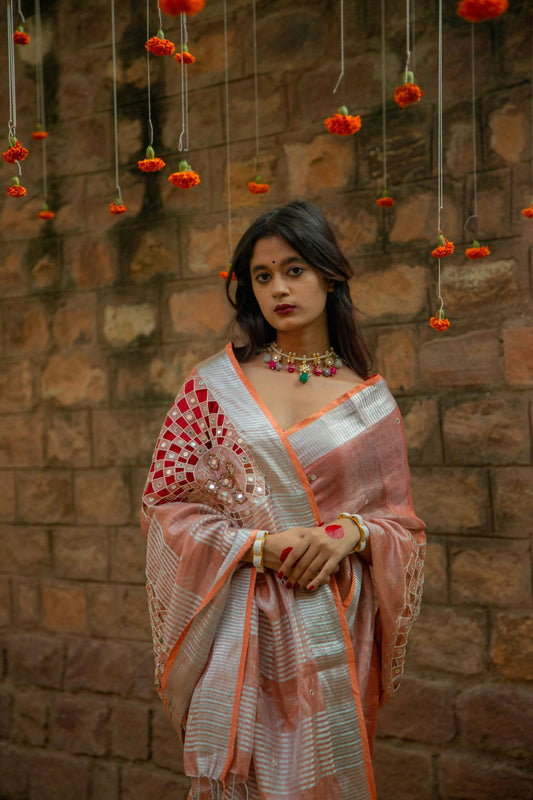 Orange Inayat Saree