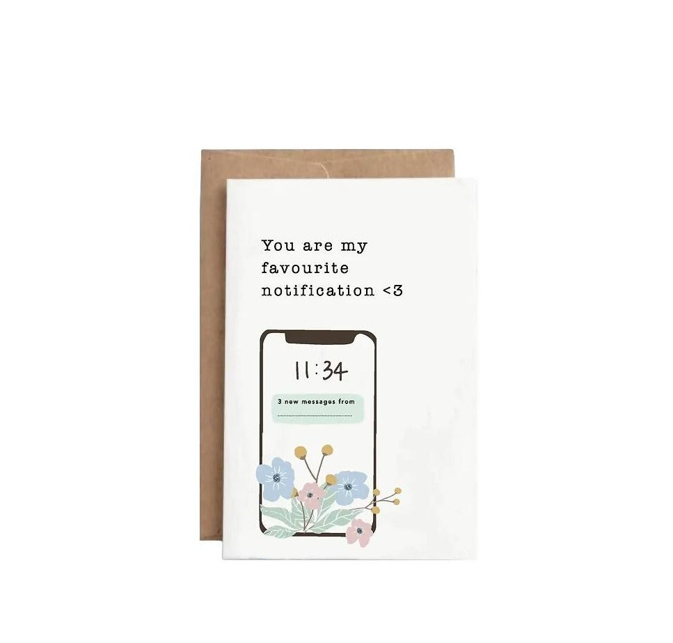 Favourite Notification - Greeting Card