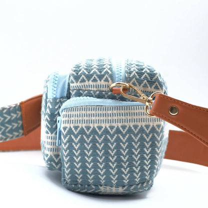 Turkish Blue Multi Pocket Sling Bag