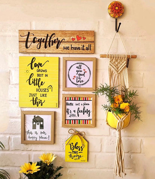 Love Grows In Little Houses Combo | Wall Decor