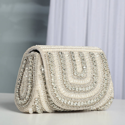 Silver Studded Flap Bag: Timeless Elegance