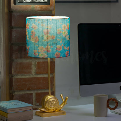 The Snail Lamp (Floral Cyan)