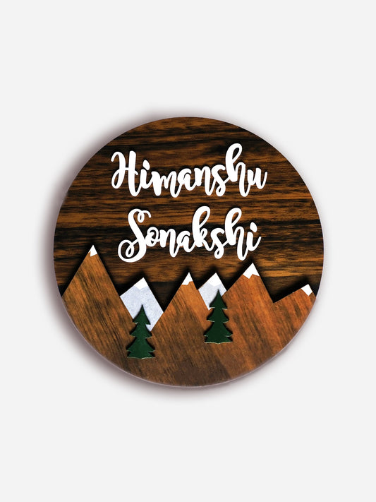 Nameplate - Mountain Circular (Couple)