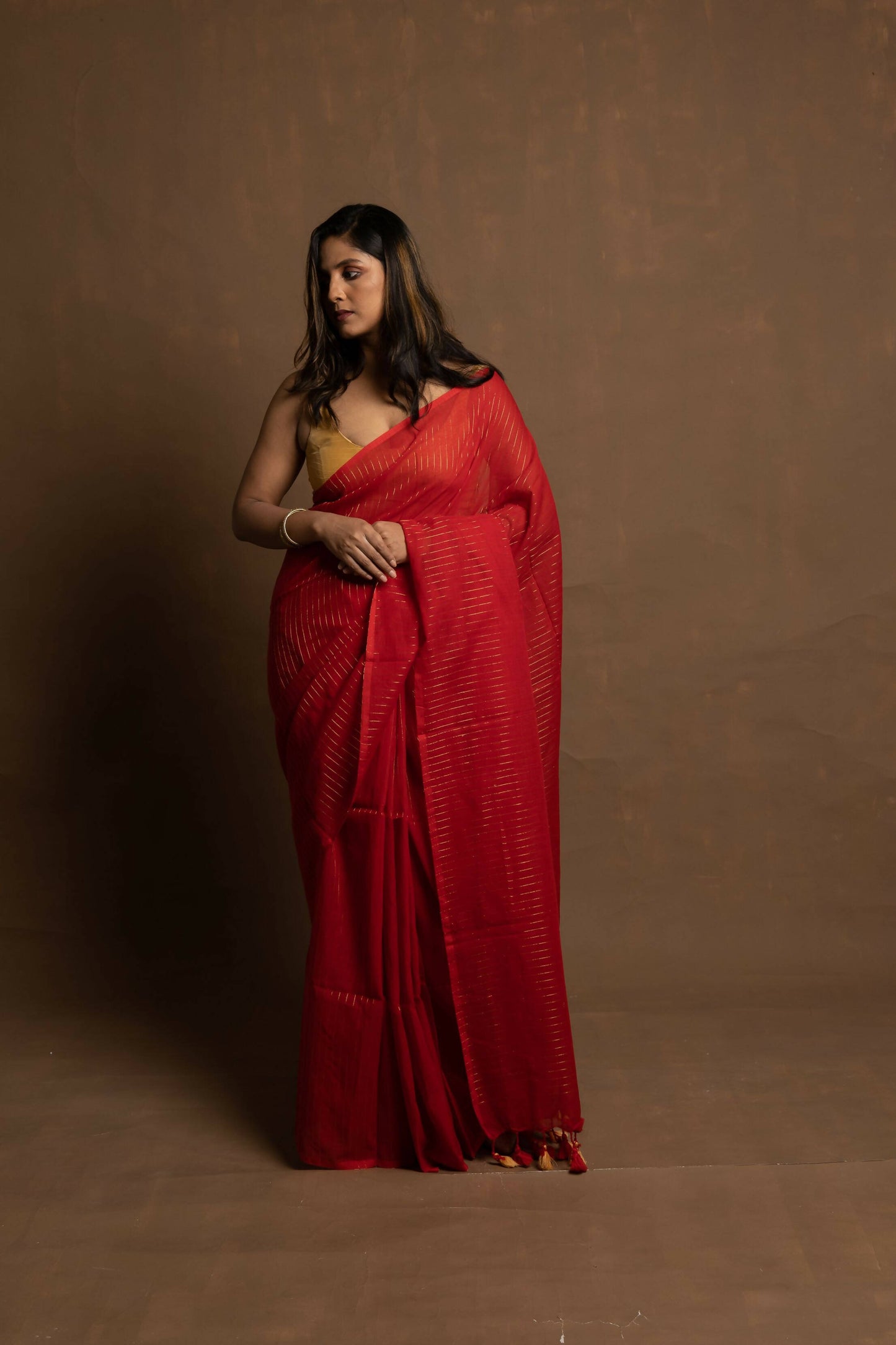 Shooting Star Zari Stripes Saree